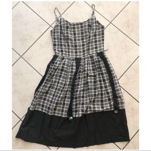 1950s dress vintage 50s dress black and white